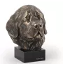 Chien de Terre-neuve, retriever de Terre-Neuve - Statue de chien, buste sur socle en pierre, sculpture, trophée pour exposition canine par la marque Art-Dog