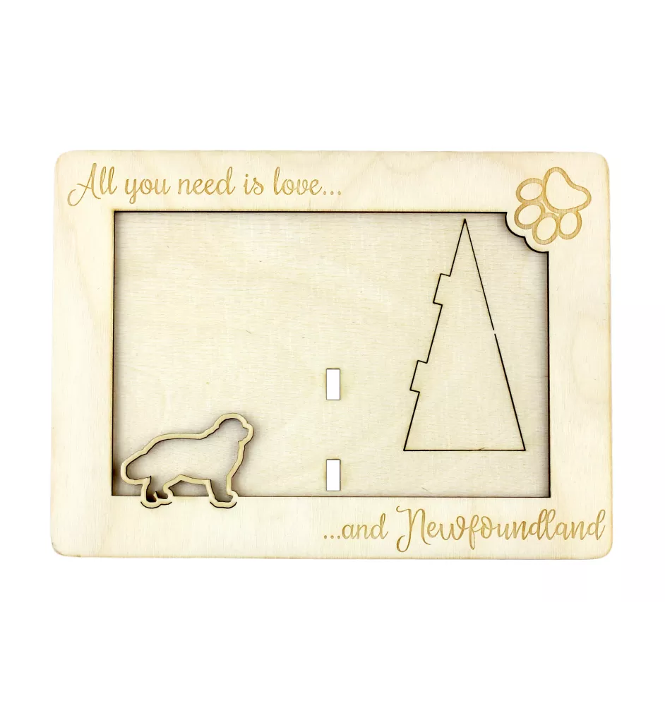 Newfoundland, Newfs, Newfies - Photo frame, engraved wooden frame, a lovely gadget for the dog lover by Art-Dog