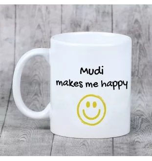 Mudi kubek z psem Makes me happy Art-Dog