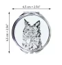 Mudi - Pocket mirror with a dog, personalized mirror for a purse, compact mirror with Art-Dog brand print.