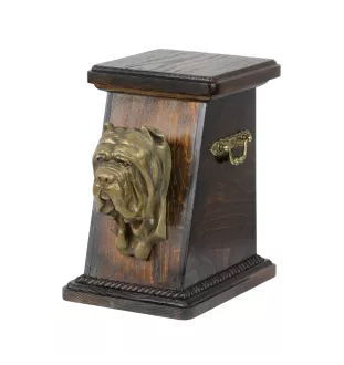 Neapolitan Mastiff, Mastino Napoletano - urn for dog ashes, elegant urn with a statue, commemorative urn with a bust of a dog by Art-Dog brand