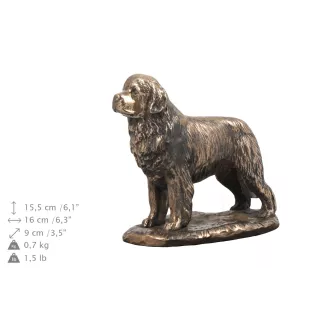 Chien de Terre-neuve, retriever de Terre-Neuve - urne pour les cendres de chien, urne avec une statuette, urne personnalisée pour les cendres de chien de la marque Art-Dog