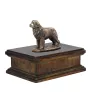 Neufundländer, Newfoundland urne in Hundeasche, personalisierte Urne mit Statue, Holzurne mit Hund von Art-Dog