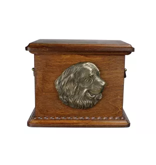 Newfoundland, Newfs, Newfies - urn for dog ashes, personalized urn with engraving and bas-relief, commemorative box for dog ashes by Art-Dog brand