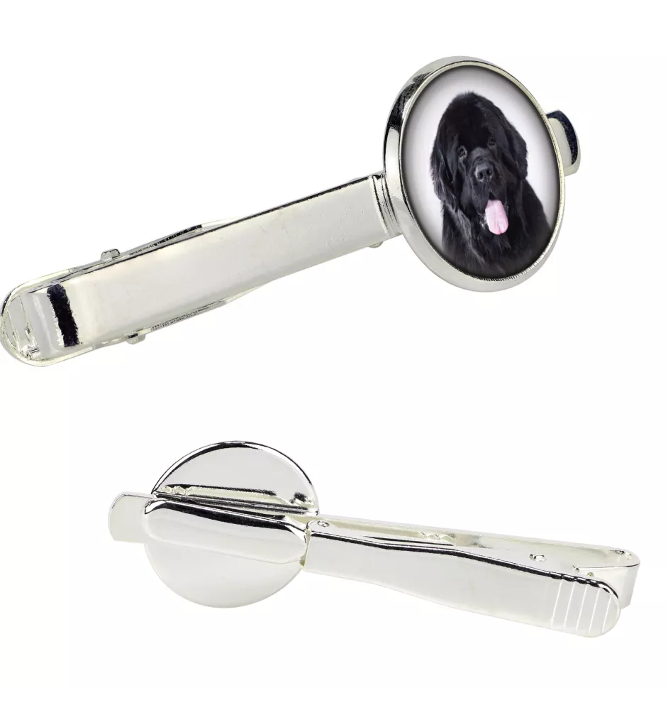 Chien de Terre-neuve, retriever de Terre-Neuve - pince à cravate dans une boîte, cravate élégante, bijoux personnalisés de la marque Art-Dog