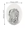 Mâtin napolitain, Mâtin de Naples, Napolitain - une plaque commémorative avec une photo de chien, une plaque funéraire avec une impression, une plaque ovale personnalisée de la marque Art-Dog