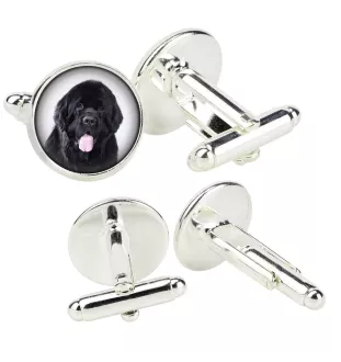 Neufundländer, Newfoundland - Manschettenknöpfe in einer Schachtel, handgefertigter Schmuck, Produkt der Marke Art-Dog