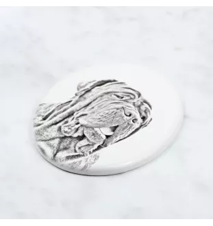 Mastino Napoletano, Neapolitanischer Mastiff - Gedenktafel mit einem Foto eines Hundes, Grabplatte mit Druck, personalisierte ovale Platte der Marke Art-Dog