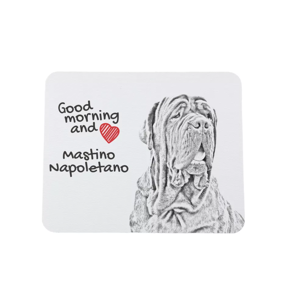 Mastino Napoletano, Neapolitanischer Mastiff - Mauspad mit Druck, personalisiertes Mauspad mit Hund, einzigartiges Gadget für Büroangestellte von Art-Dog.