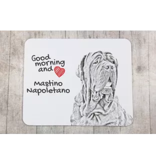 Neapolitan Mastiff, Mastino Napoletano - mouse pad with print, personalized dog-themed mouse pad, unique gadget for an office worker by Art-Dog brand