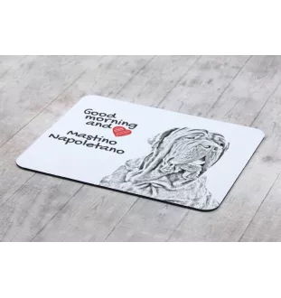 Mastino Napoletano, Neapolitanischer Mastiff - Mauspad mit Druck, personalisiertes Mauspad mit Hund, einzigartiges Gadget für Büroangestellte von Art-Dog.
