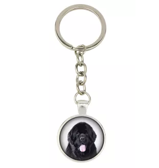 Newfoundland, Newfs, Newfies - keychain in a box, own photo, keychain pendant from Art-Dog brand