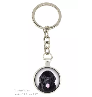 Newfoundland, Newfs, Newfies - keychain in a box, own photo, keychain pendant from Art-Dog brand