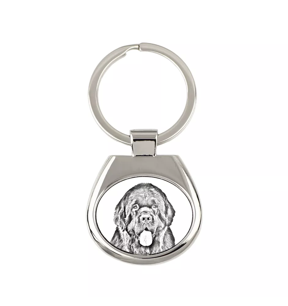 Newfoundland, Newfs, Newfies - keychain with a dog, keychain with a print, personalized pendant from the Art-Dog brand