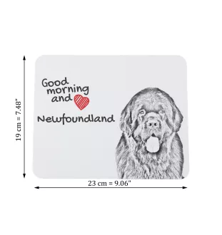 Newfoundland, Newfs, Newfies - mouse pad with print, personalized dog-themed mouse pad, unique gadget for an office worker by Art-Dog brand