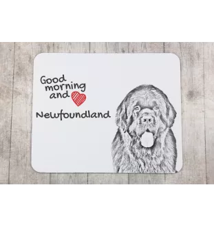 Neufundländer, Newfoundland - Mauspad mit Druck, personalisiertes Mauspad mit Hund, einzigartiges Gadget für Büroangestellte von Art-Dog.