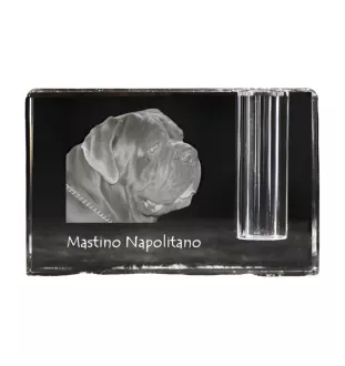 Mastif neapolitański penholder kryształowy z psem Art-Dog