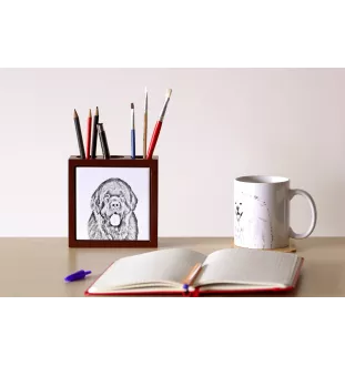 Chien de Terre-neuve, retriever de Terre-Neuve - porte-stylo avec chien, organiseur de bureau avec impression, décoration de bureau personnalisée de la marque Art-Dog
