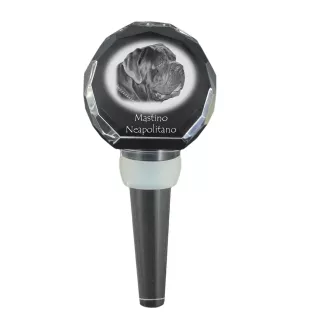 Mastino Napoletano, Neapolitanischer Mastiff - Kristallflaschenverschluss, einzigartiger Weinverschluss mit Foto, personalisiertes Geschenk für Sommelier der Marke Art-Dog