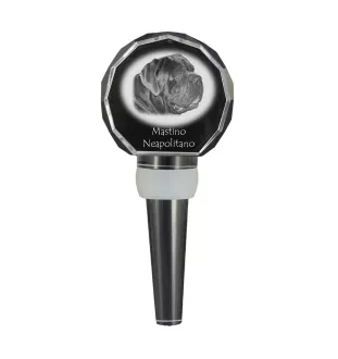 Mâtin napolitain, Mâtin de Naples, Napolitain - Bouchon de bouteille en cristal, bouchon de vin unique avec photo, cadeau personnalisé pour sommelier par la marque Art-Dog