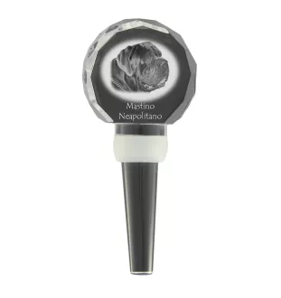 Mâtin napolitain, Mâtin de Naples, Napolitain - Bouchon de bouteille en cristal, bouchon de vin unique avec photo, cadeau personnalisé pour sommelier par la marque Art-Dog