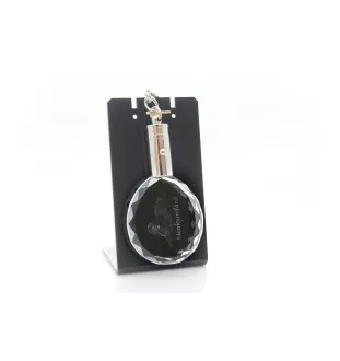 Chien de Terre-neuve, retriever de Terre-Neuve - pendentif avec une photo de chien, porte-clés en cristal dans une boîte cadeau, un cadeau unique par Art-Dog