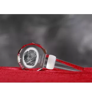 Mastino Napoletano, Neapolitanischer Mastiff - Kristallflaschenverschluss, einzigartiger Weinverschluss mit Foto, personalisiertes Geschenk für Sommelier der Marke Art-Dog