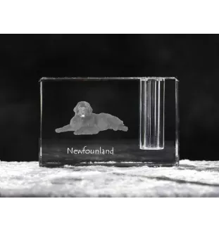 Nowofundland penholder kryształowy z psem Art-Dog