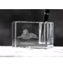 Chien de Terre-neuve, retriever de Terre-Neuve - Porte-stylos, organiseur en cristal avec photo de chien, décoration de bureau unique par la marque Art-Dog