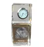 Neapolitan Mastiff, Mastino Napoletano - crystal clock with a photo, a photo of a dog in crystal, personalized desk clock by Art-Dog brand