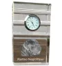 Neapolitan Mastiff, Mastino Napoletano - glass clock with a photo, photo of a dog in crystal, personalized standing office clock by Art-Dog brand