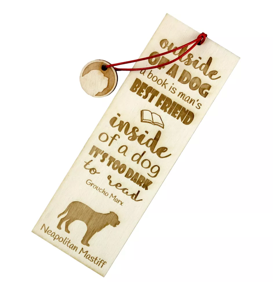 Neapolitan Mastiff, Mastino Napoletano - dog bookmark, personalized bookmark, gift for bookworm from Art-Dog brand