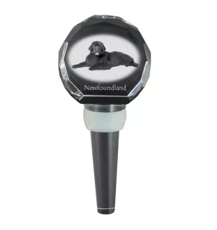 Neufundländer, Newfoundland - Kristallflaschenverschluss, einzigartiger Weinverschluss mit Foto, personalisiertes Geschenk für Sommelier der Marke Art-Dog