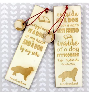 Neufundländer, Newfoundland - Lesezeichen mit Hund, personalisiertes Lesezeichen, Geschenk für Bücherwurm von der Marke Art-Dog