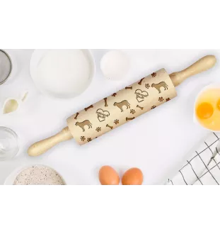Neapolitan Mastiff, Mastino Napoletano - rolling pin with a dog, decorating cookies with a rolling pin in patterns, a gift for the ceramicist of the Art-Dog brand