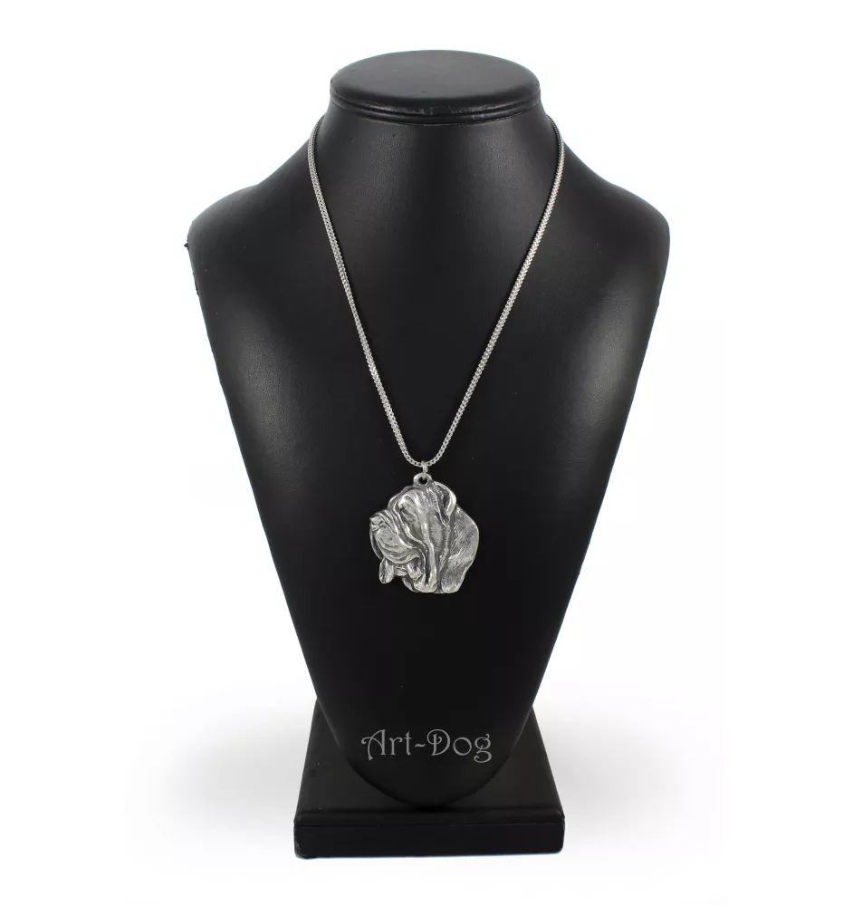 Neapolitan Mastiff, Mastino Napoletano - necklace with a dog, dog pendant on a silver chain, unique jewelry from the Art-Dog brand