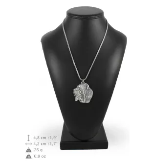 Mâtin napolitain, Mâtin de Naples, Napolitain - un collier avec un chien, un pendentif de chien sur une chaîne en argent, un bijou unique de la marque Art-Dog
