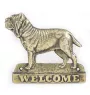 Mâtin napolitain, Mâtin de Naples, Napolitain - une plaque de porte avec un chien, une plaque de bienvenue en laiton, une enseigne exceptionnelle avec l'inscription Welcome de la marque Art-Dog