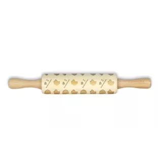 Newfoundland, Newfs, Newfies - small rolling pin with a dog pattern, a rolling pin for children's dough, decorating ceramic clay by Art-Dog brand