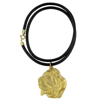 Mâtin napolitain, Mâtin de Naples, Napolitain - porte-clés et collier avec chien dans une boîte, produit plaqué or de haute qualité, marque Art-Dog