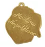 Neapolitan Mastiff, Mastino Napoletano - keychain and necklace with a dog in a box, high-quality gold-plated product, Art-Dog brand