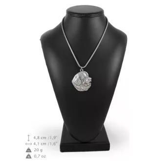 Chien de Terre-neuve, retriever de Terre-Neuve - un collier avec un chien, un pendentif de chien sur une chaîne en argent, un bijou unique de la marque Art-Dog