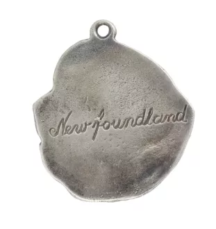 Chien de Terre-neuve, retriever de Terre-Neuve - un collier avec un chien, un pendentif de chien sur une chaîne en argent, un bijou unique de la marque Art-Dog