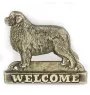 Neufundländer, Newfoundland - Türschild mit Hund, messingfarbenes Willkommensschild, einzigartiges Schild mit der Aufschrift Welcome von der Marke Art-Dog