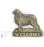 Chien de Terre-neuve, retriever de Terre-Neuve - une plaque de porte avec un chien, une plaque de bienvenue en laiton, une enseigne exceptionnelle avec l'inscription Welcome de la marque Art-Dog