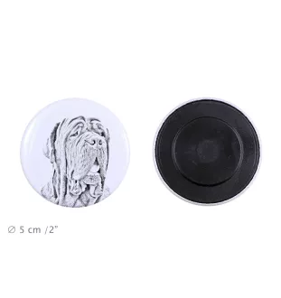 Mastino Napoletano, Neapolitanischer Mastiff Magnet mit einem Hundepfotenabdruck, außergewöhnlich leicht, starker Magnet, handgefertigtes Produkt der Marke Art-Dog