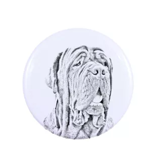 Mastino Napoletano, Neapolitanischer Mastiff Magnet mit einem Hundepfotenabdruck, außergewöhnlich leicht, starker Magnet, handgefertigtes Produkt der Marke Art-Dog