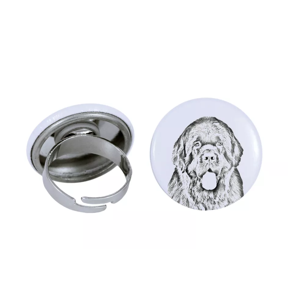 Nowofundland pierścionek z psem mały Art-Dog