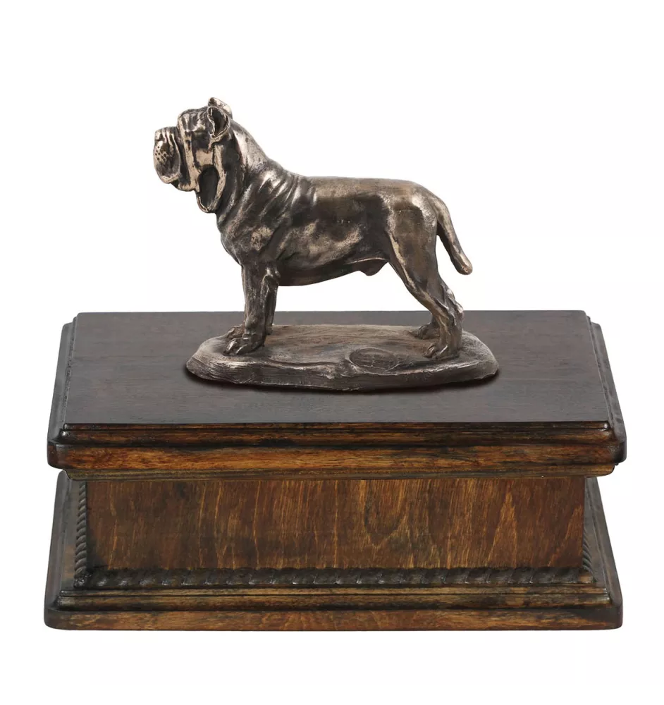 Mastino Napoletano, Neapolitanischer Mastiff - Hund Ascheurne, klassische Urne mit Statue, elegante Urne mit Hund von der Marke Art-Dog