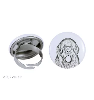 Neufundländer, Newfoundland - Damen Schmuck mit dem Bild eines Hundes, handgefertigtes Produkt, Möglichkeit, Ihr eigenes Foto hinzuzufügen, Marke Art-Dog